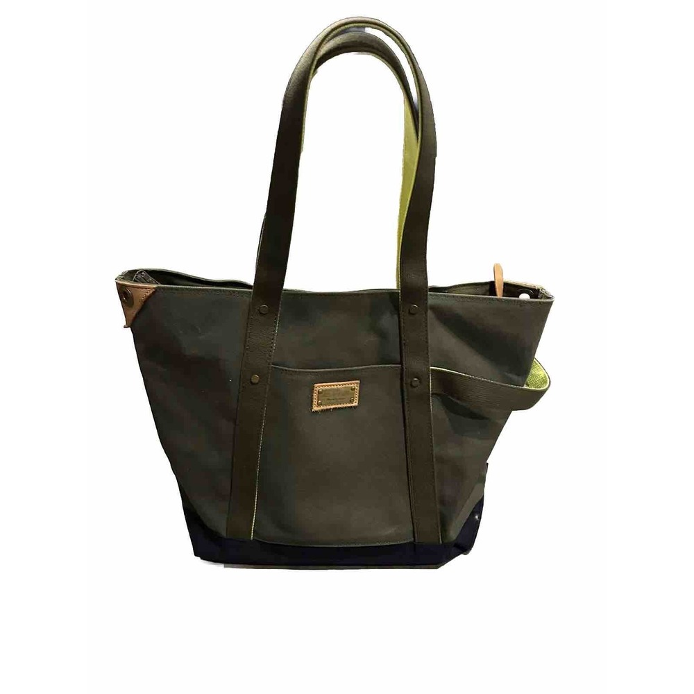 Masterpiece Master-Piece Canvas Tote Bag 2Way Shoulder Green Rare